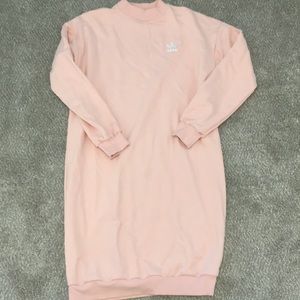 Adidas pink sweatshirt dress